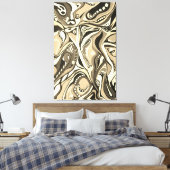 Waterverf Behandelde Moderne Retro Artdeco Canvas Afdruk (Insitu (Slaapkamer))