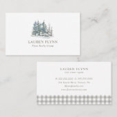 Waterverf behandelt onroerend goed agent grijs gep visitekaartje (Voorkant / Achterkant)