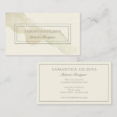 Waterverf Beige Interior Designer Professional Visitekaartje (Voorkant / Achterkant)