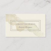 Waterverf Beige Interior Designer Professional Visitekaartje (Voorkant)