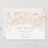 Waterverf beige pony-elegant gardenbruiloft save the date (Voorkant)