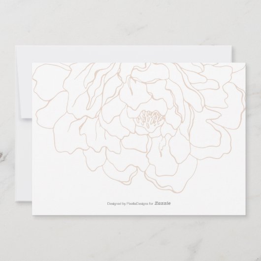 Waterverf beige pony-elegant gardenbruiloft save the date (Achterkant)