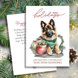 Waterverf Belgian Tervuren Christmas Corporate Feestdagenkaart