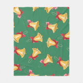 Waterverf Bell Pattern Groen Naadloos Fleece Deken (Voorkant)