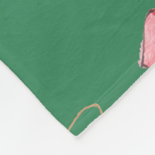 Waterverf Bell Pattern Groen Naadloos Fleece Deken (Hoek)