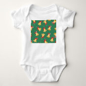 Waterverf Bell Pattern Groen Naadloos Romper (Voorkant)