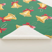 Waterverf Bell Pattern Groen Naadloos Sherpa Deken (3/4)