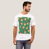 Waterverf Bell Pattern Groen Naadloos T-shirt (Voorkant volledig)