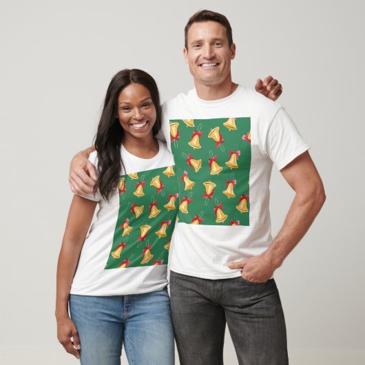 Waterverf Bell Pattern Groen Naadloos T-shirt (Unisex)
