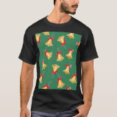 Waterverf Bell Pattern Groen Naadloos T-shirt (Voorkant)