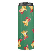 Waterverf Bell Pattern Groen Naadloos Thermosbeker (Achterkant)