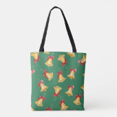 Waterverf Bell Pattern Groen Naadloos Tote Bag (Achterkant)
