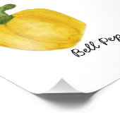 Waterverf Bell Pepper Print Foto Afdruk (Hoek)