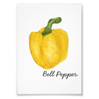 Waterverf Bell Pepper Print Foto Afdruk