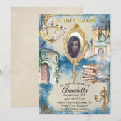 Waterverf Belle en het Beest Fotospiegel Kaart (Voorkant / Achterkant)