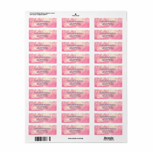 Waterverf bellen | Retouradreslabel Etiket (Full Sheet)