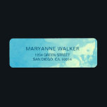 Waterverf bellen | Retouradreslabel Etiket<br><div class="desc">Elegant chic waterverf beluistert pastel background return address label en alle informatie in sans serif font</div>