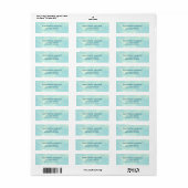 Waterverf bellen | Retouradreslabel Etiket (Full Sheet)