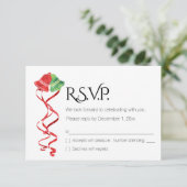 Waterverf Bells/kerstbruiloft/RSVP-kaart Kaart (Staand voorkant)