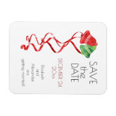 Waterverf Bells/kerstbruiloft/Save the Date Magneet (Horizontaal)