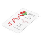 Waterverf Bells/kerstbruiloft/Save the Date Magneet (Linkerzijde)