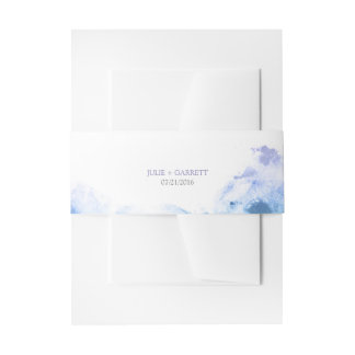 Waterverf Belly Bands Wedding Invitation Uitnodigingen Wikkel