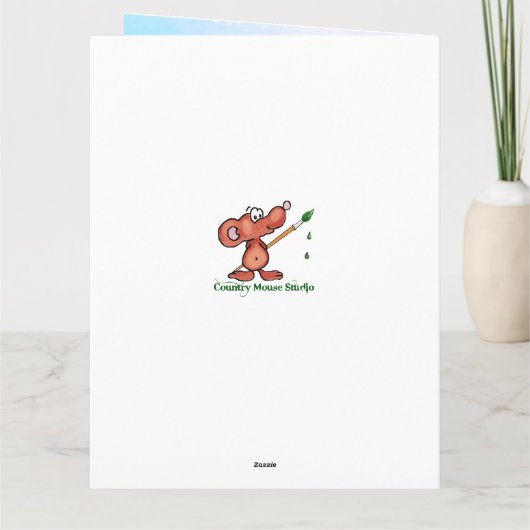 Waterverf Belted Kingfisher Vogel Wildlife Art Bedankkaart (Achterkant)