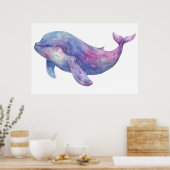 Waterverf Beluga Whale Poster (Keuken)