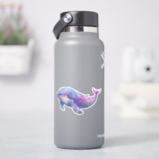 Waterverf Beluga Whale Sticker (HydroFlask)