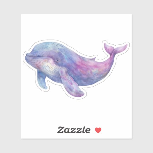 Waterverf Beluga Whale Sticker (Vel)