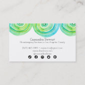 Waterverf beluistert schoonmaakhuizen visitekaartje (Achterkant)