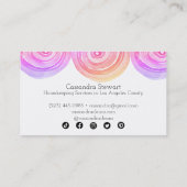 Waterverf beluistert schoonmaakhuizen visitekaartje (Achterkant)