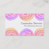 Waterverf beluistert schoonmaakhuizen visitekaartje (Voorkant)