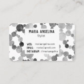 Waterverf beluistert spuiten en Stippen minimalist Visitekaartje (Achterkant)