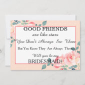 Waterverf Ben je mijn bruidsmeisje? Uitnodiging (Voorkant)