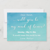 Waterverf "Ben je mijn vriendin van eer?" Kaart (Voorkant)