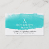 Waterverf benoeming Hair Salon Haarstylist Afsprakenkaartje (Voorkant)