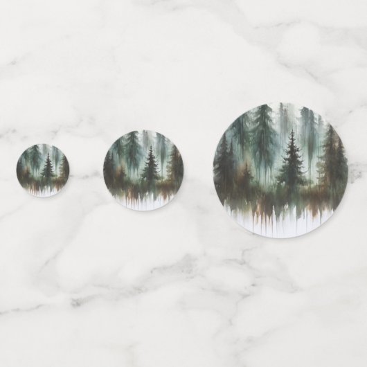 Waterverf Beren rustieke wildernis bruiloft Confetti (Achterkanten)