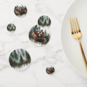 Waterverf Beren rustieke wildernis bruiloft Confetti (Groep)