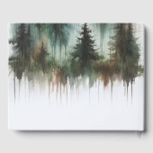 Waterverf Beren rustieke wildernis bruiloft Gastenboek (Achterkant)