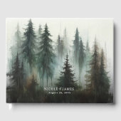 Waterverf Beren rustieke wildernis bruiloft Gastenboek (Voorkant)