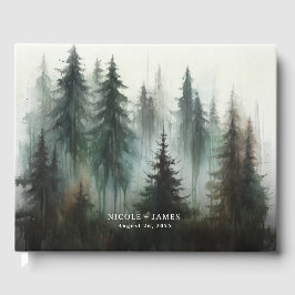 Waterverf Beren rustieke wildernis bruiloft Gastenboek