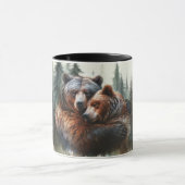 Waterverf Beren rustieke wildernis bruiloft Mok (Midden)