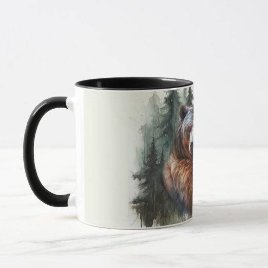 Waterverf Beren rustieke wildernis bruiloft Mok (Links)