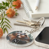 Waterverf Beren rustieke wildernis bruiloft Sleutelhanger (Voorkant Rechts)