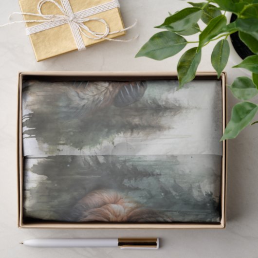 Waterverf Beren rustieke wildernis bruiloft Tissuepapier (Geschenk)