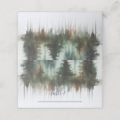 Waterverf Beren Rustieke Wildernis Bruiloft Zitpla Plaatskaartje (Buitenkant ongevouwen)