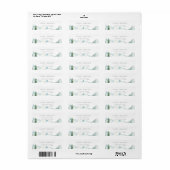 Waterverf berg bos roestig retouradres etiket (Full Sheet)