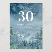 Waterverf Berg Bruiloft Dusk Tafel Nummer 5x7 (Achterkant)