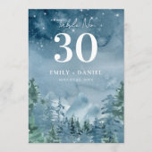 Waterverf Berg Bruiloft Dusk Tafel Nummer 5x7 (Voorkant)